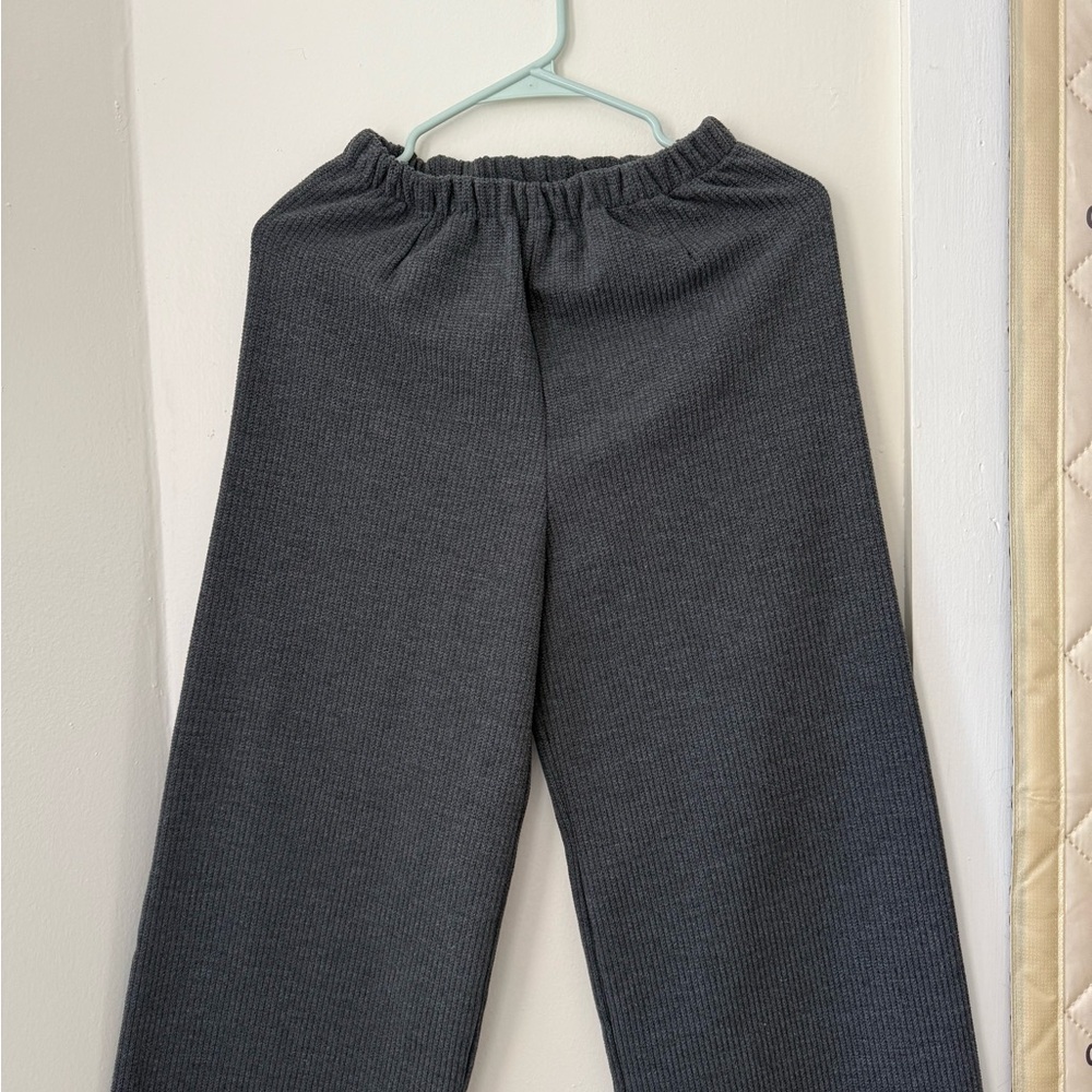 Gray Ribbed Pants